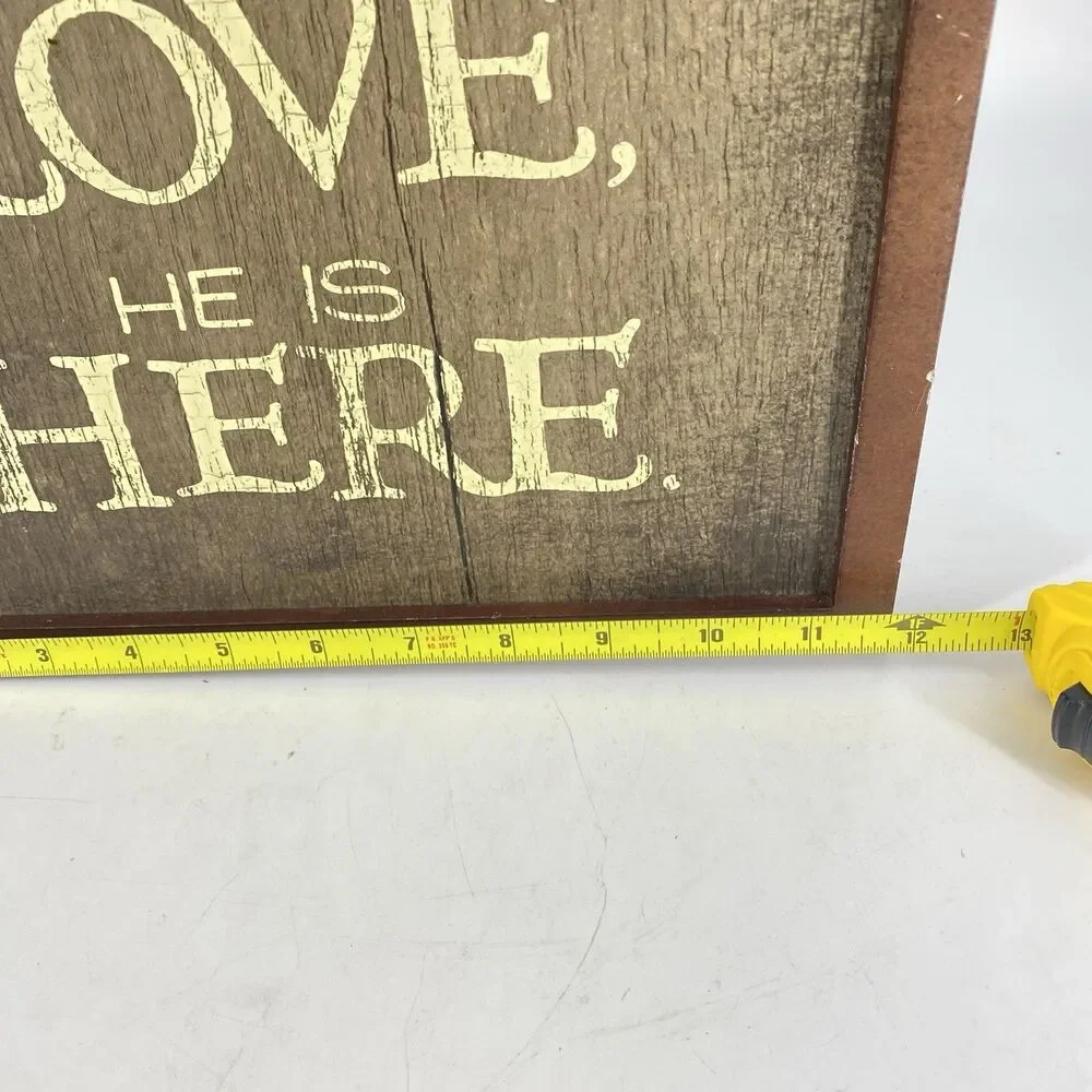 Hallmark Lighted Nativity Christmas Wall Plaque Sign 20.75” He Is Holy Love Here